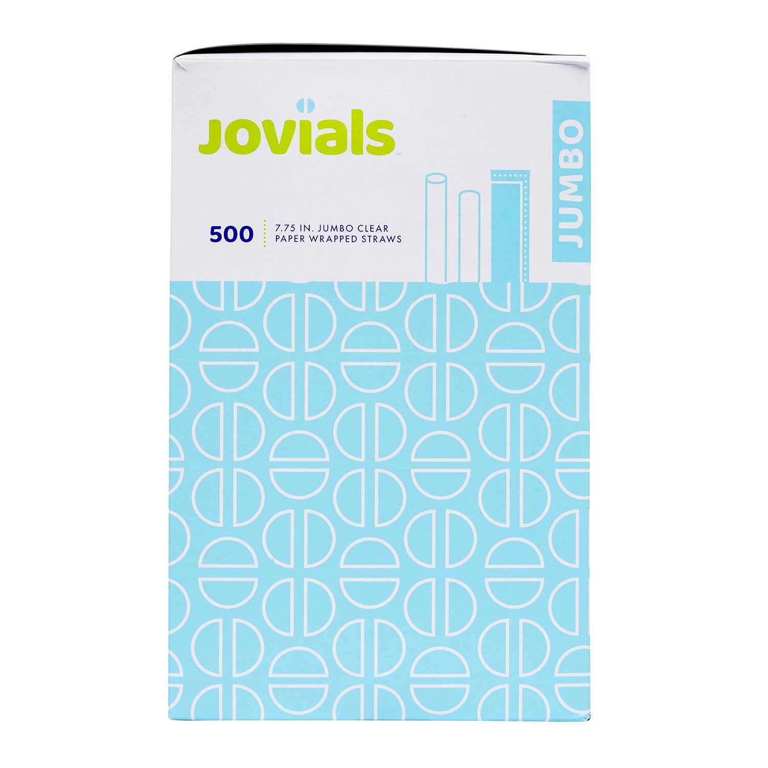 Jovials™ 7.75” Paper Wrapped Clear Plastic Straw