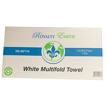 Royalty Earth 1-Ply White Multifold Towels - 4000ct