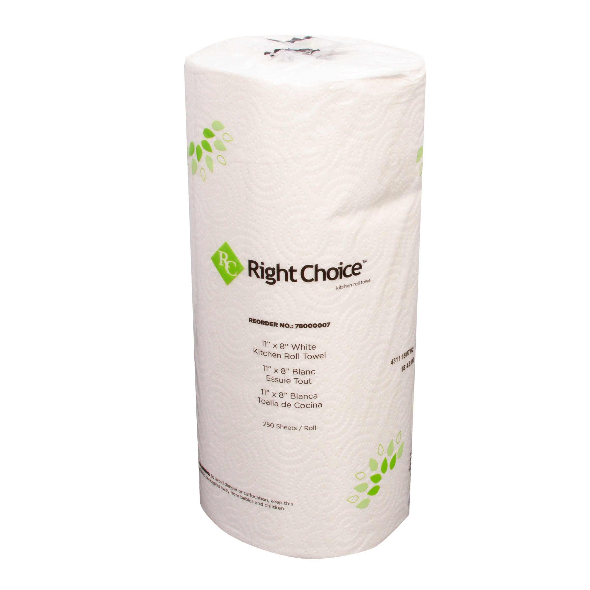 Right Choice™ 2-Ply Kitchen Roll Paper Towels – 12 Rolls