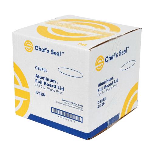 Chef’s Seal 9” Laminate White Board Lid – Fits CS9R Foil Pan