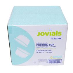 Jovials™ 2oz Black Plastic Portion Cup - 2500ct