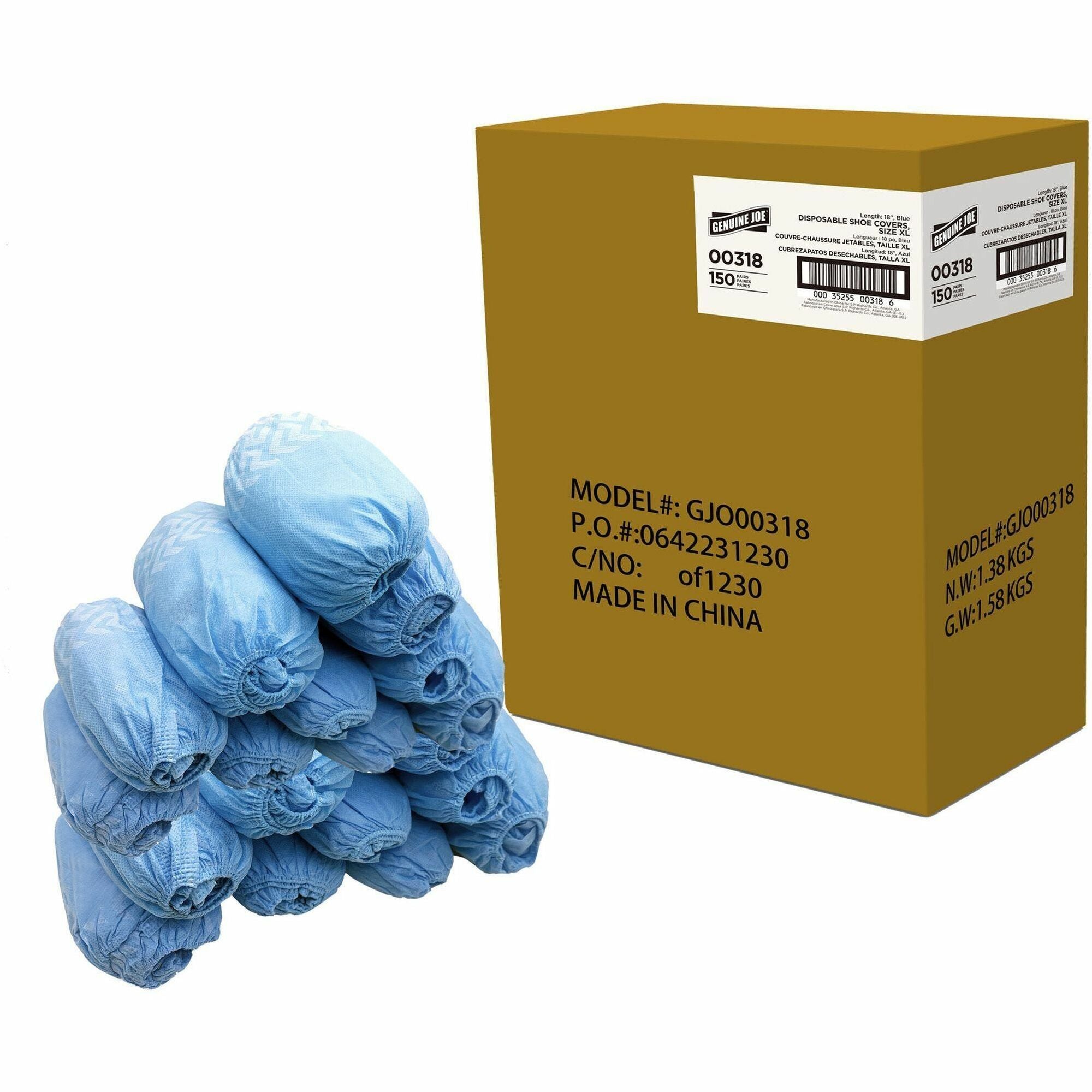 Genuine Joe® PolyLite Shoe Covers – X-Large - 150 Pairs