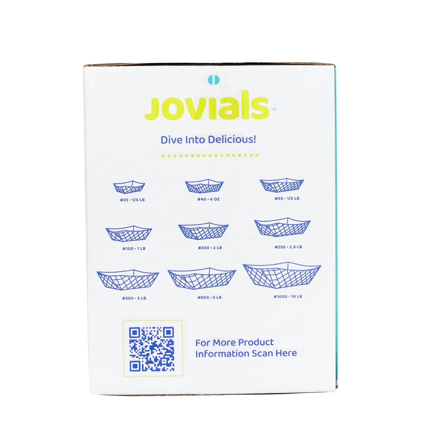 Jovials™ #200 Red & White Paper Food Tray