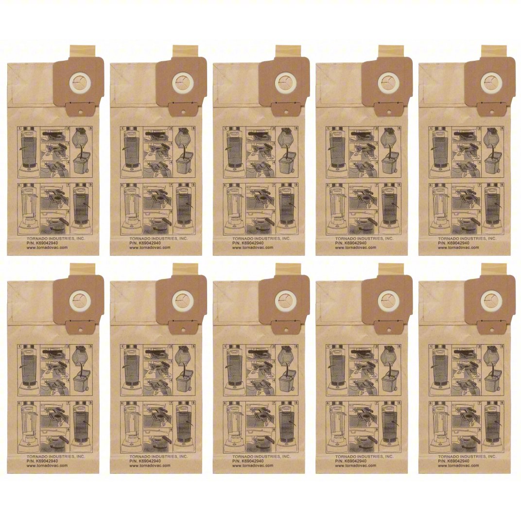 Tornado® Paper Replacement Vacuum Bags - 10pk