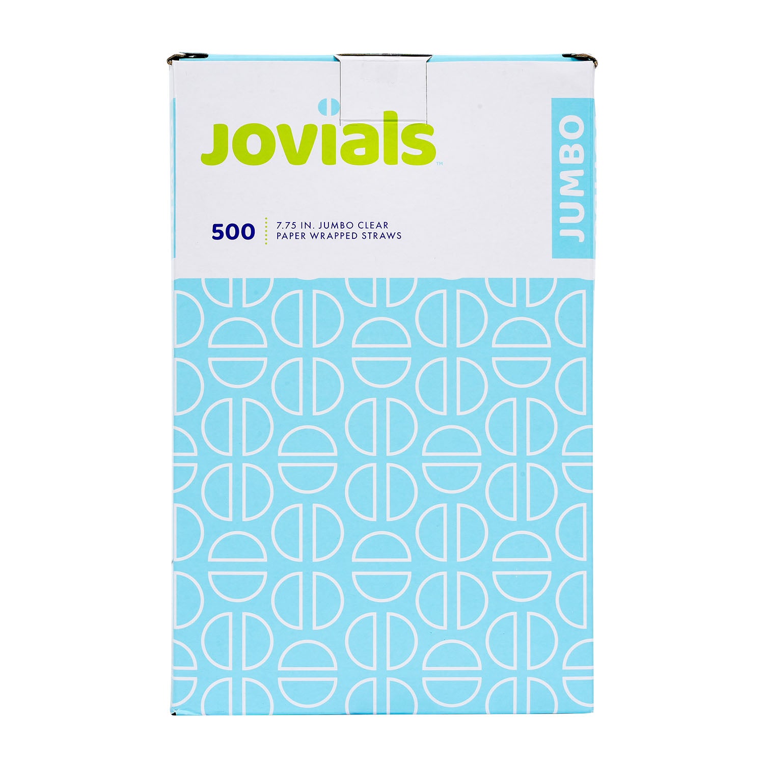 Jovials™ 7.75” Paper Wrapped Clear Plastic Straw