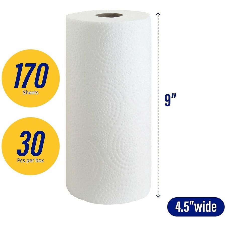 Genuine Joe® Flexible Size 2-Ply Kitchen Roll Towels - 30 Rolls