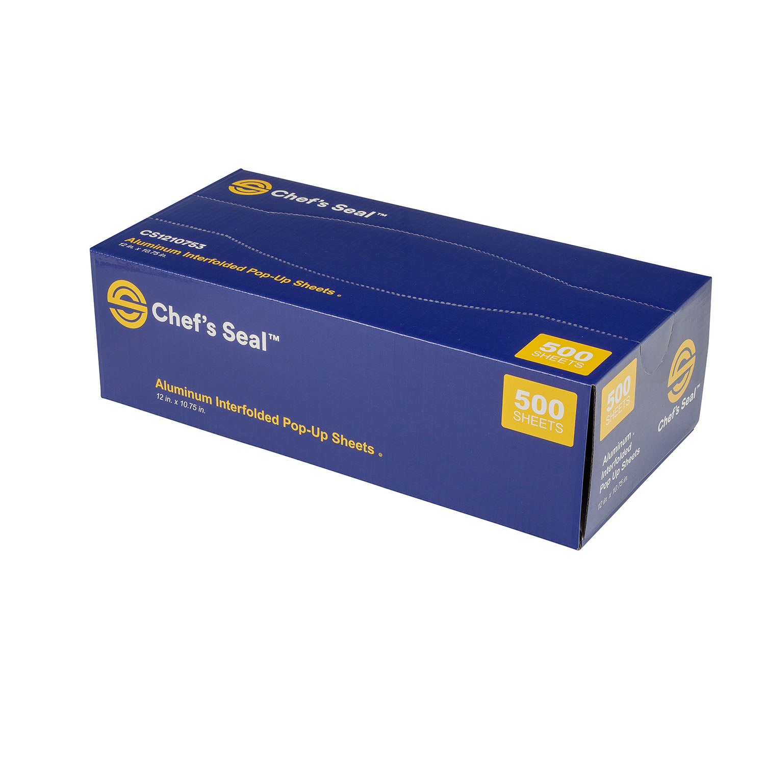 Chef's Seal™ 12" x 10.75" Aluminum Foil Pop-Up Sheets - 500ct