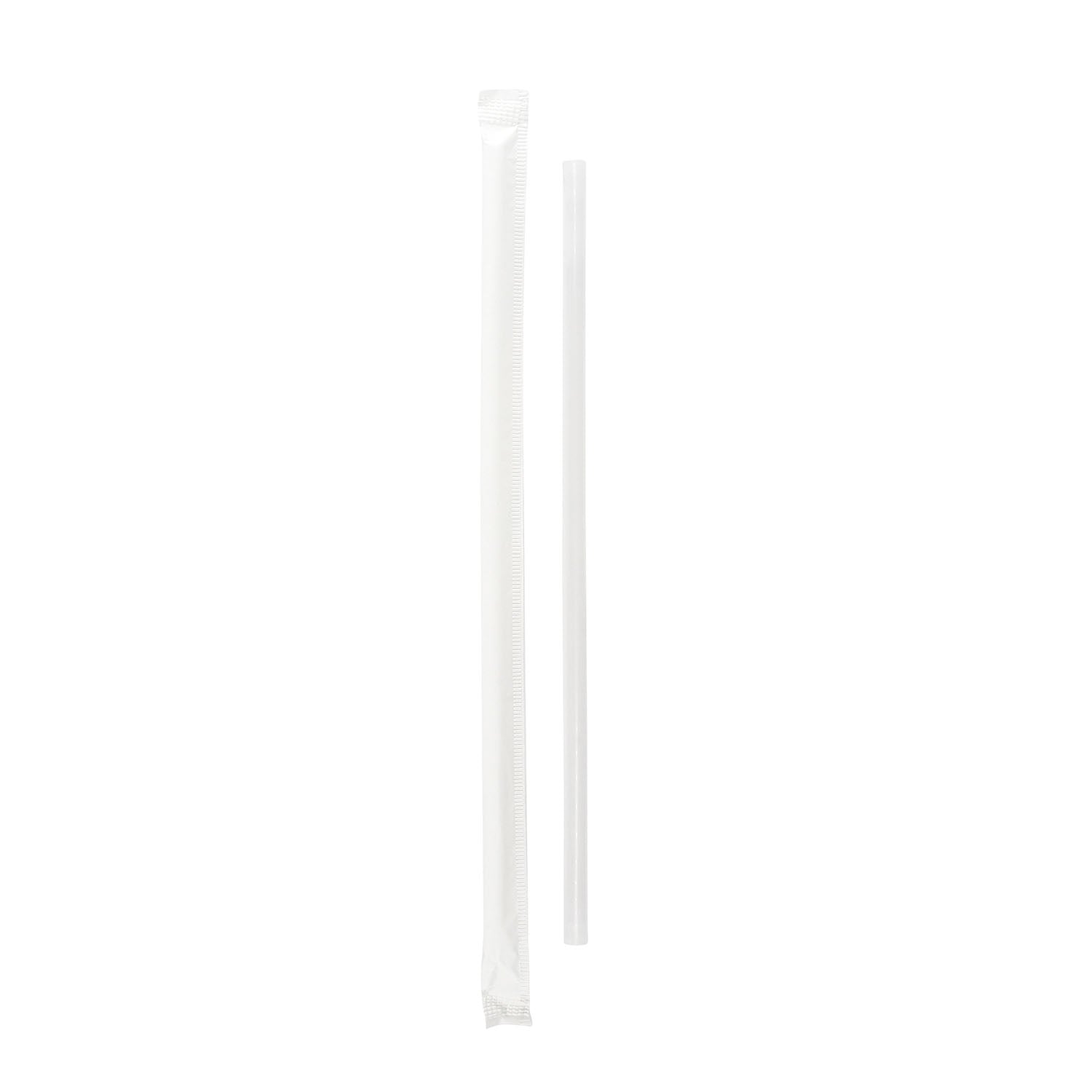 Jovials™ 7.75” Paper Wrapped Clear Plastic Straw