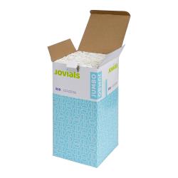 Jovials™ 10.25" Jumbo Paper Wrapped Clear Plastic Straw - 2000ct