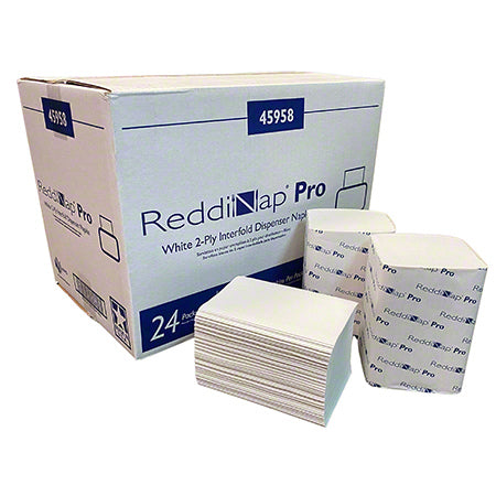 ReddiNap™ Pro White 2-Ply Interfold Dispenser Napkin - 6000ct