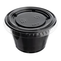 Jovials™ 4 oz Black Plastic Portion Cup - 2500ct