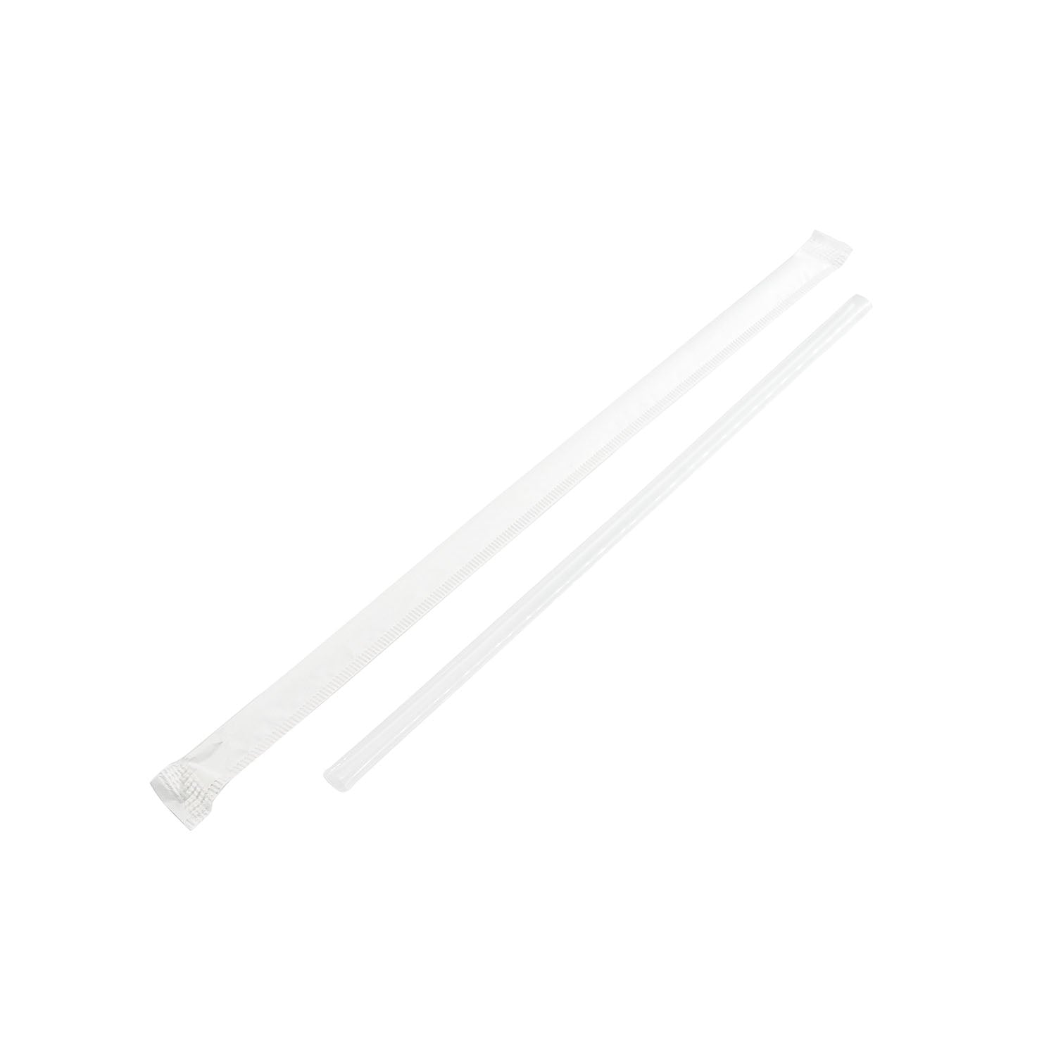 Jovials™ 7.75” Paper Wrapped Clear Plastic Straw