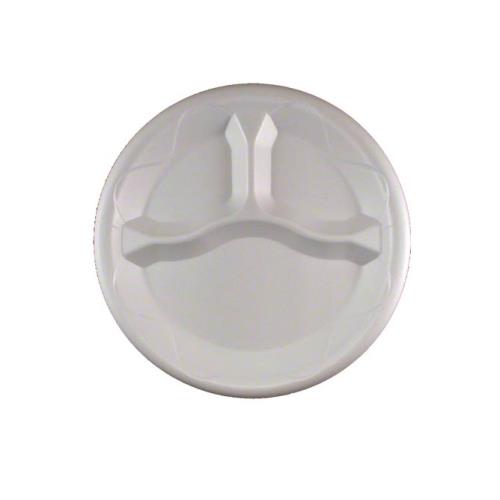 Darnel 9" 3-Compartment White Foam Plate - 500ct
