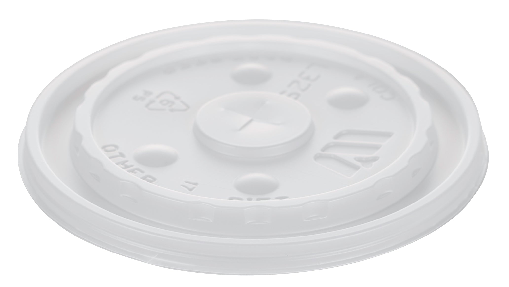 WinCup® Vio Straw Slotted Translucent Plastic Lid - L32S