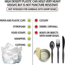 Aluf 24” x 33” Clear Can Liners – 12–16 Gallon – 8 Micron – 1000ct