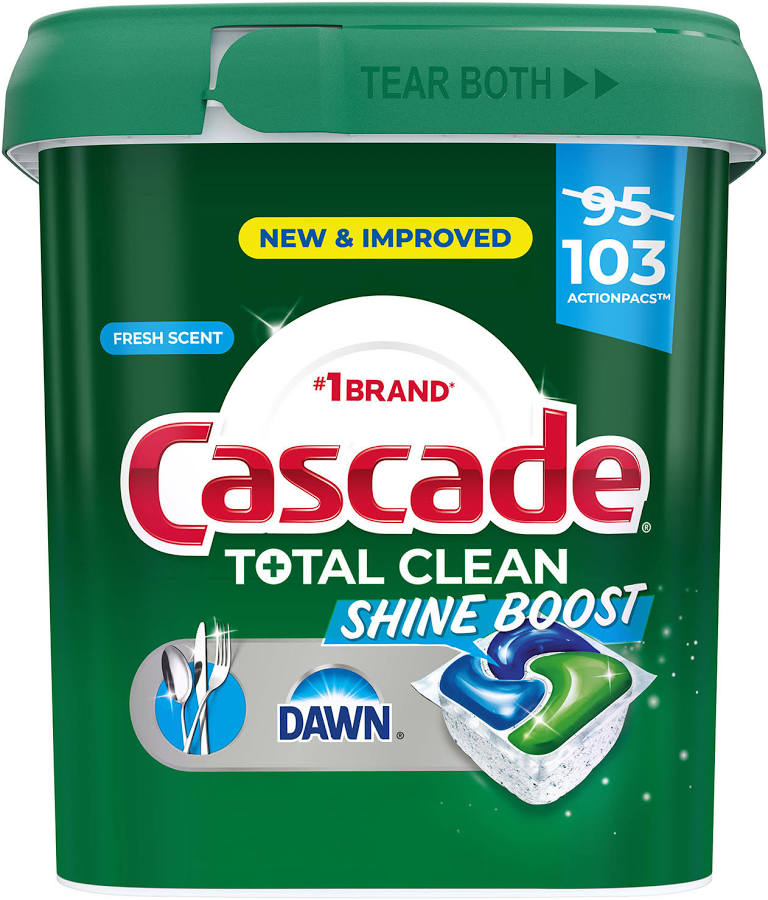Cascade Total Clean ActionPacs Dishwasher Detergent Fresh Scent