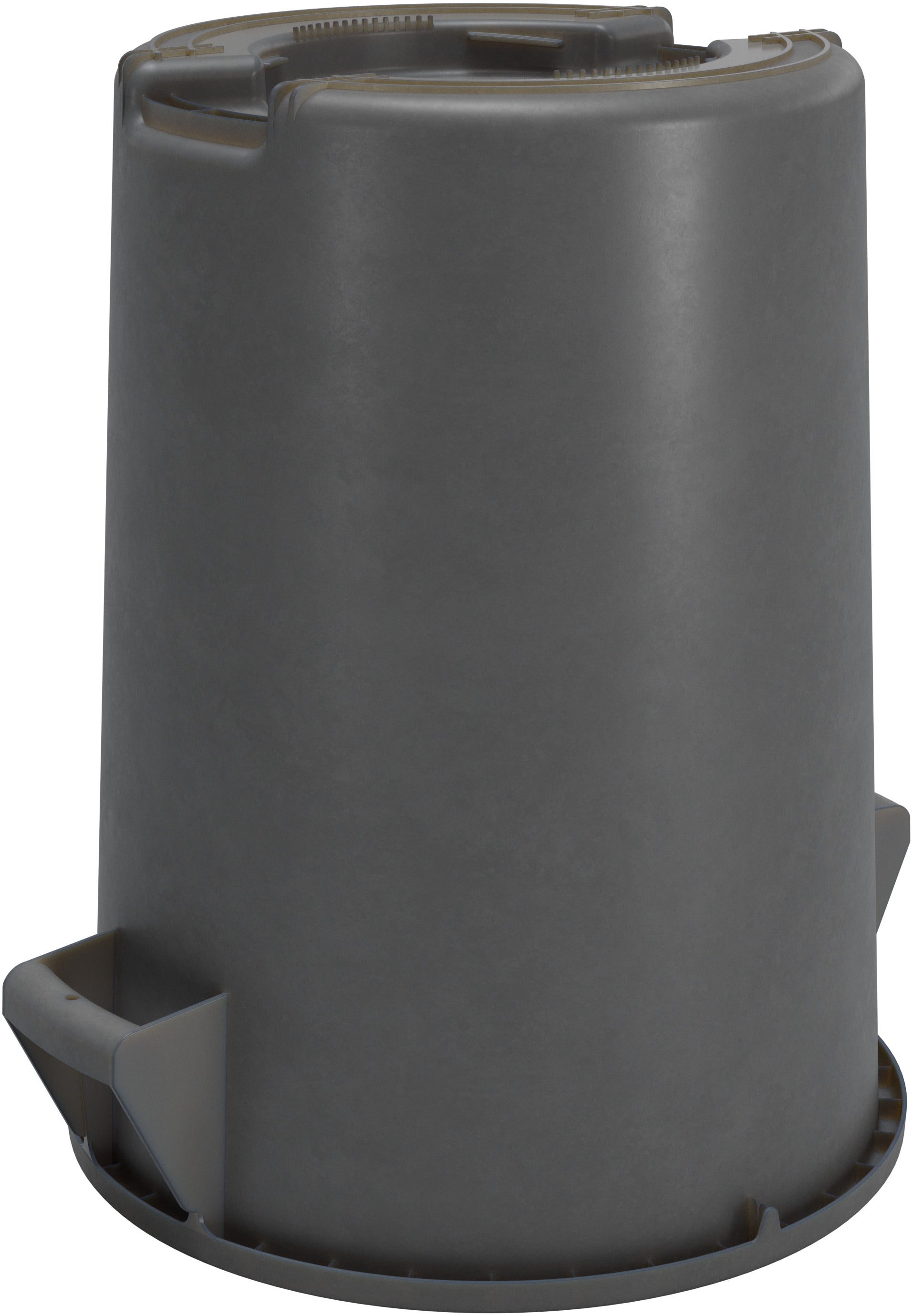 Bronco™ Round Waste Bin Trash Container 44 Gallon - Gray