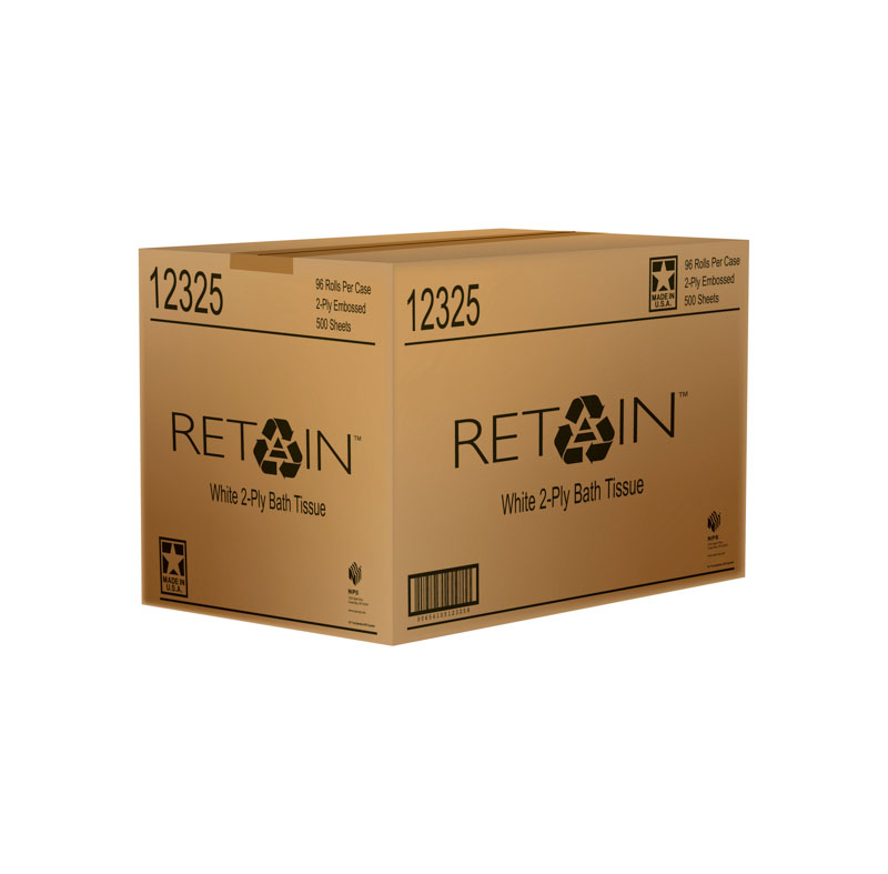 Retain™ Universal 2-Ply Conventional Bath Tissue 500 Sheet - 96ct