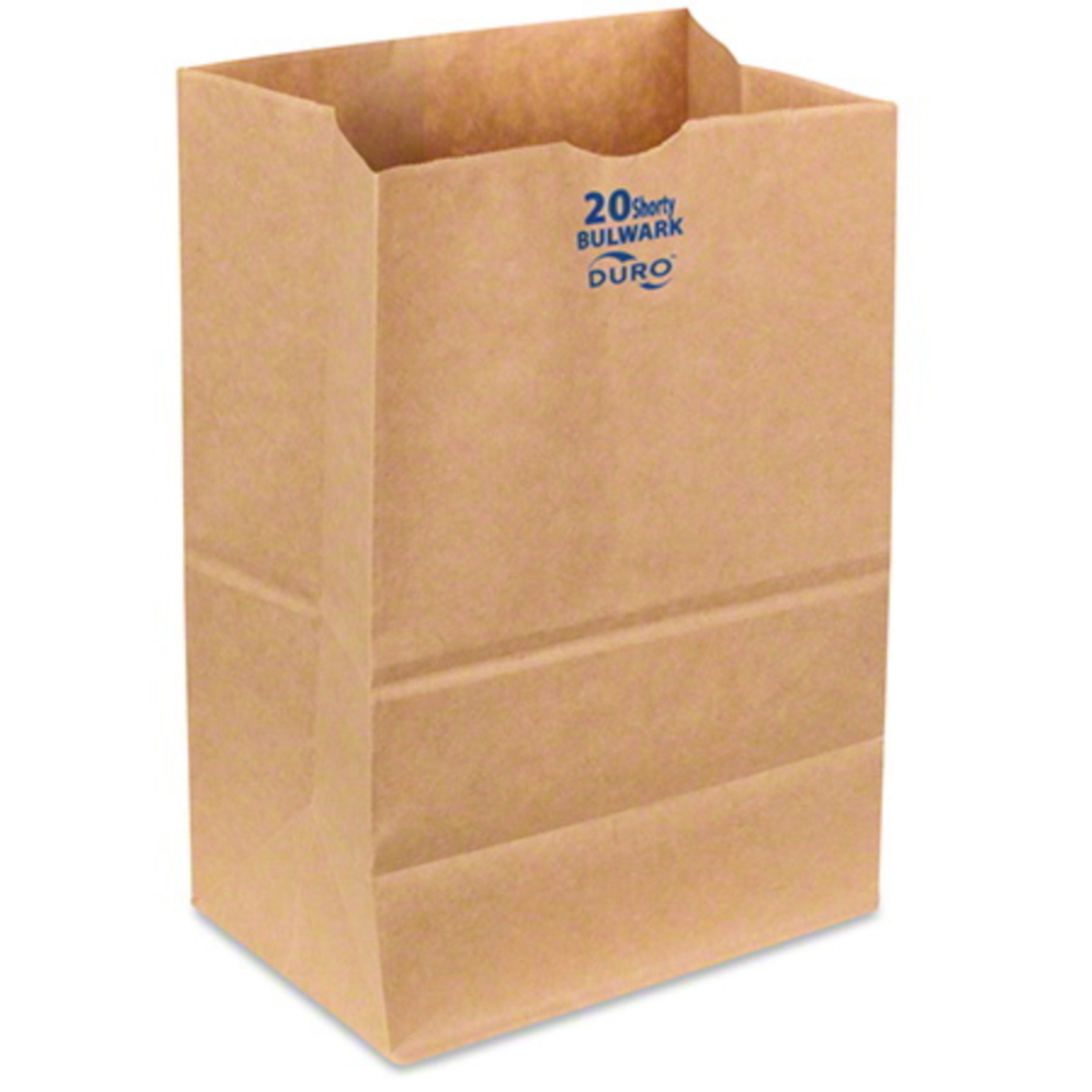 Duro Bulwark 20 lb. Shorty Extra Heavy-Duty Brown Paper Bag - 400ct