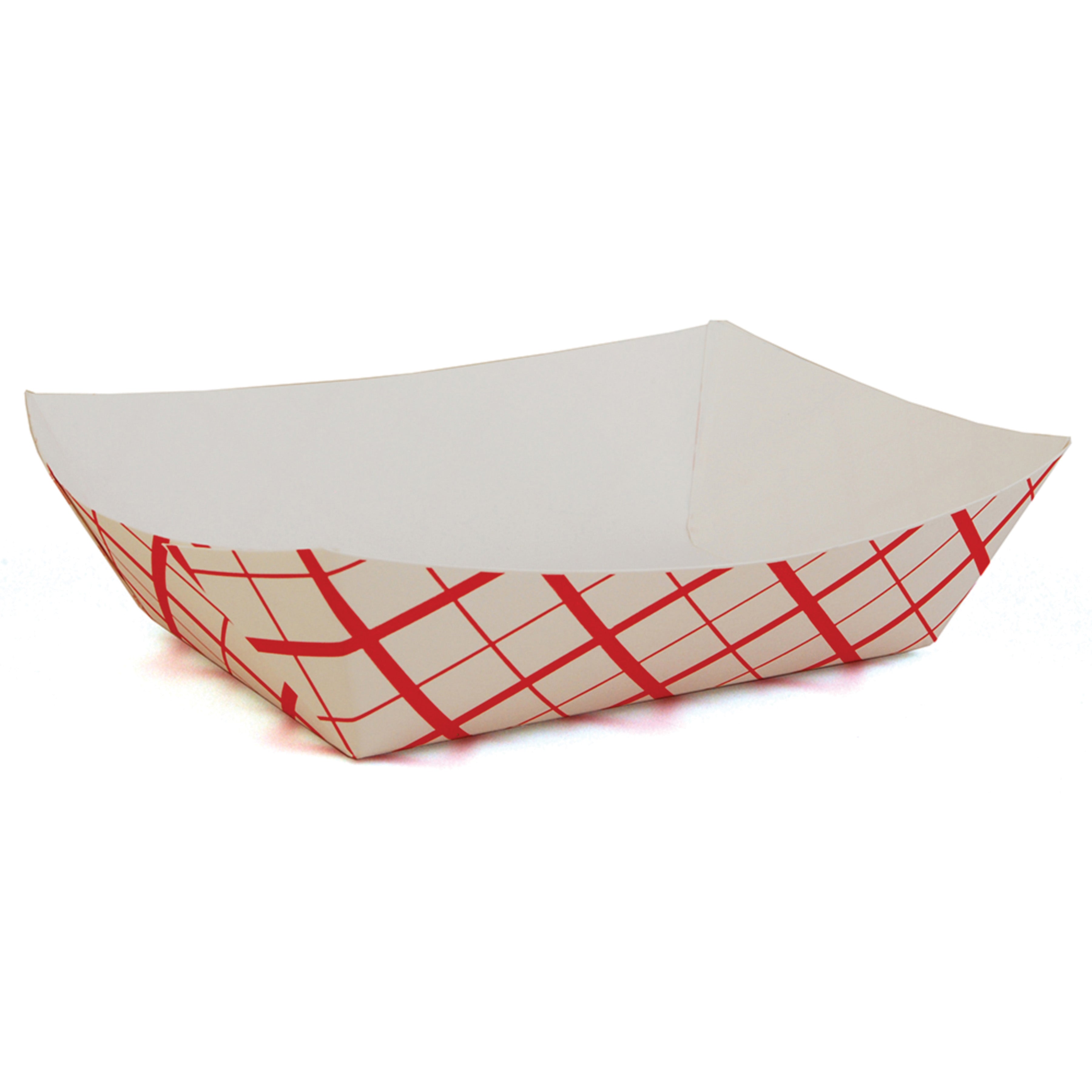 FT500 5 lb. (#500) Red Check Paper Food Tray - 500/Case