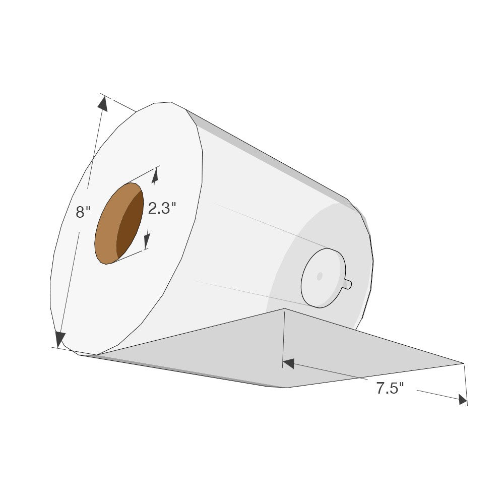 Merfin® Exclusive Premium White Roll Towel - 600ft