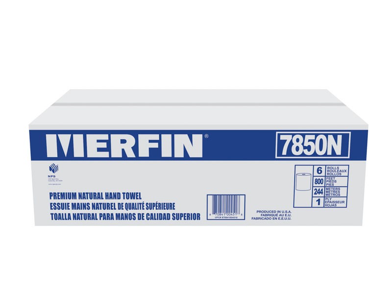 Merfin® Exclusive Natural Roll Towel - 800ft