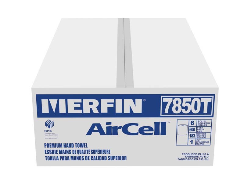 Merfin® Exclusive Premium White Roll Towel - 600ft