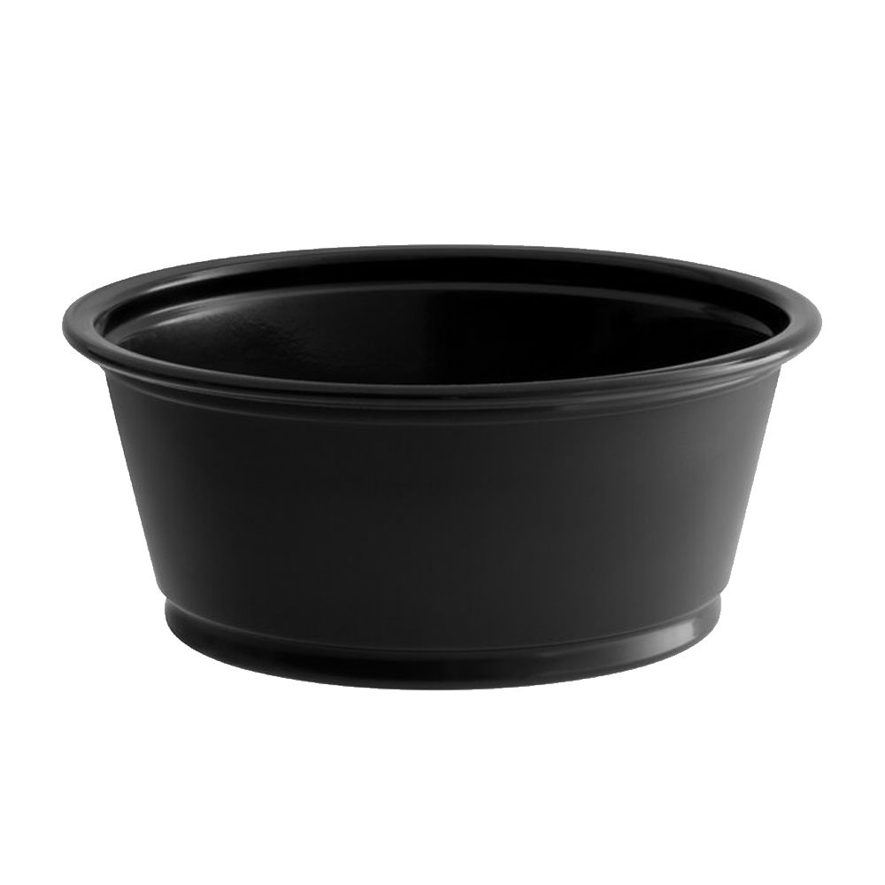 3.25 oz Black Plastic Portion Cup - 2500ct
