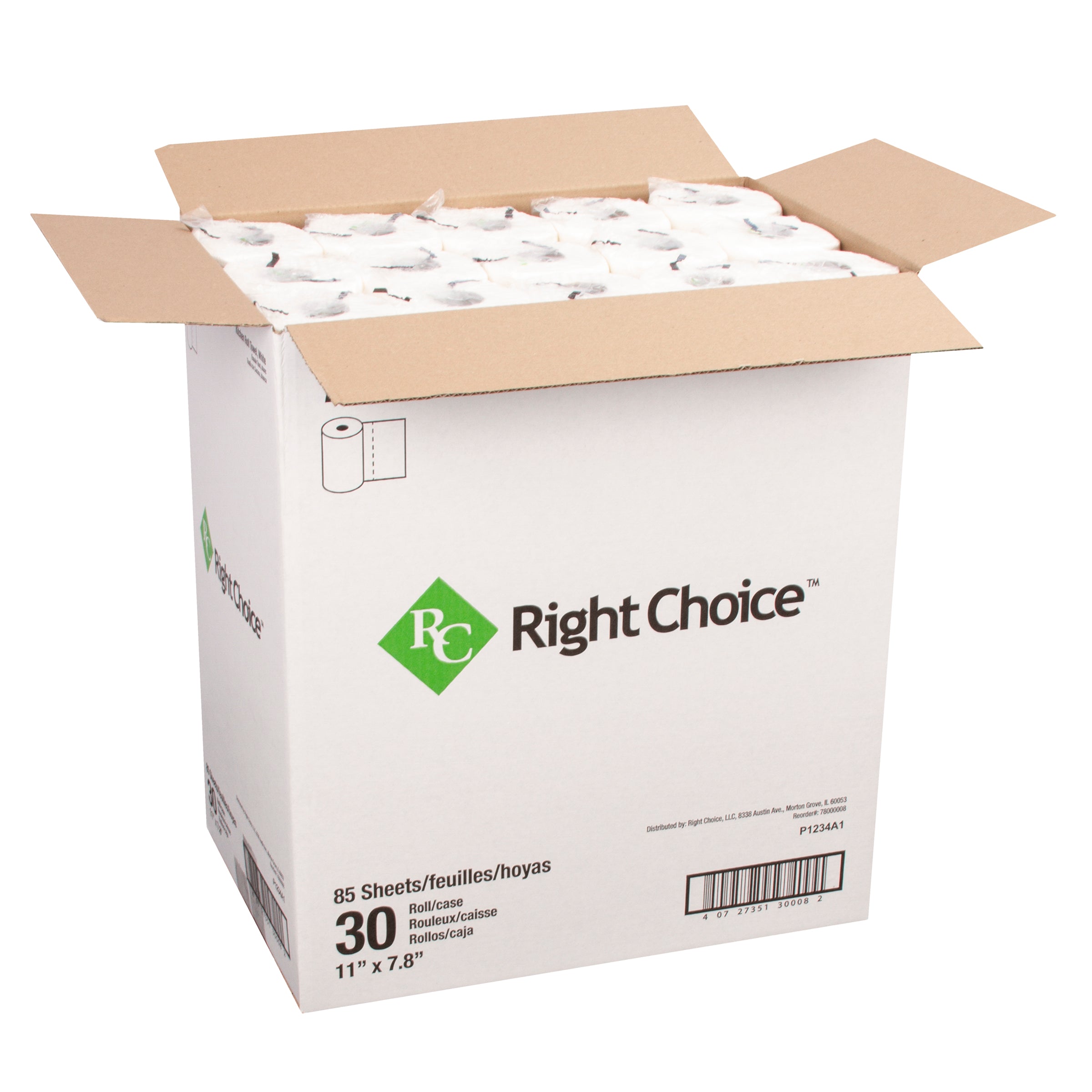 Right Choice™ Kitchen Roll Paper Towels - 30 Rolls Towel 2-Ply