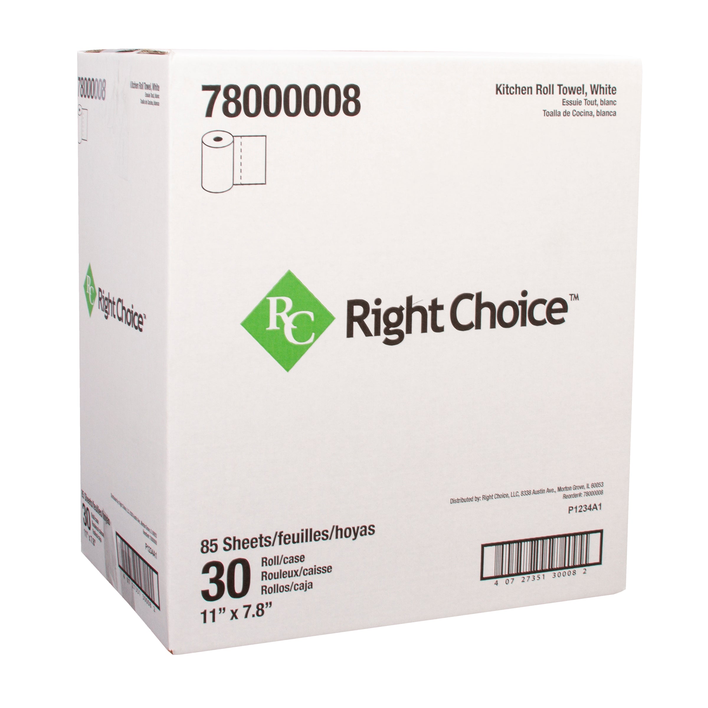 Right Choice™ Kitchen Roll Paper Towels - 30 Rolls Towel 2-Ply