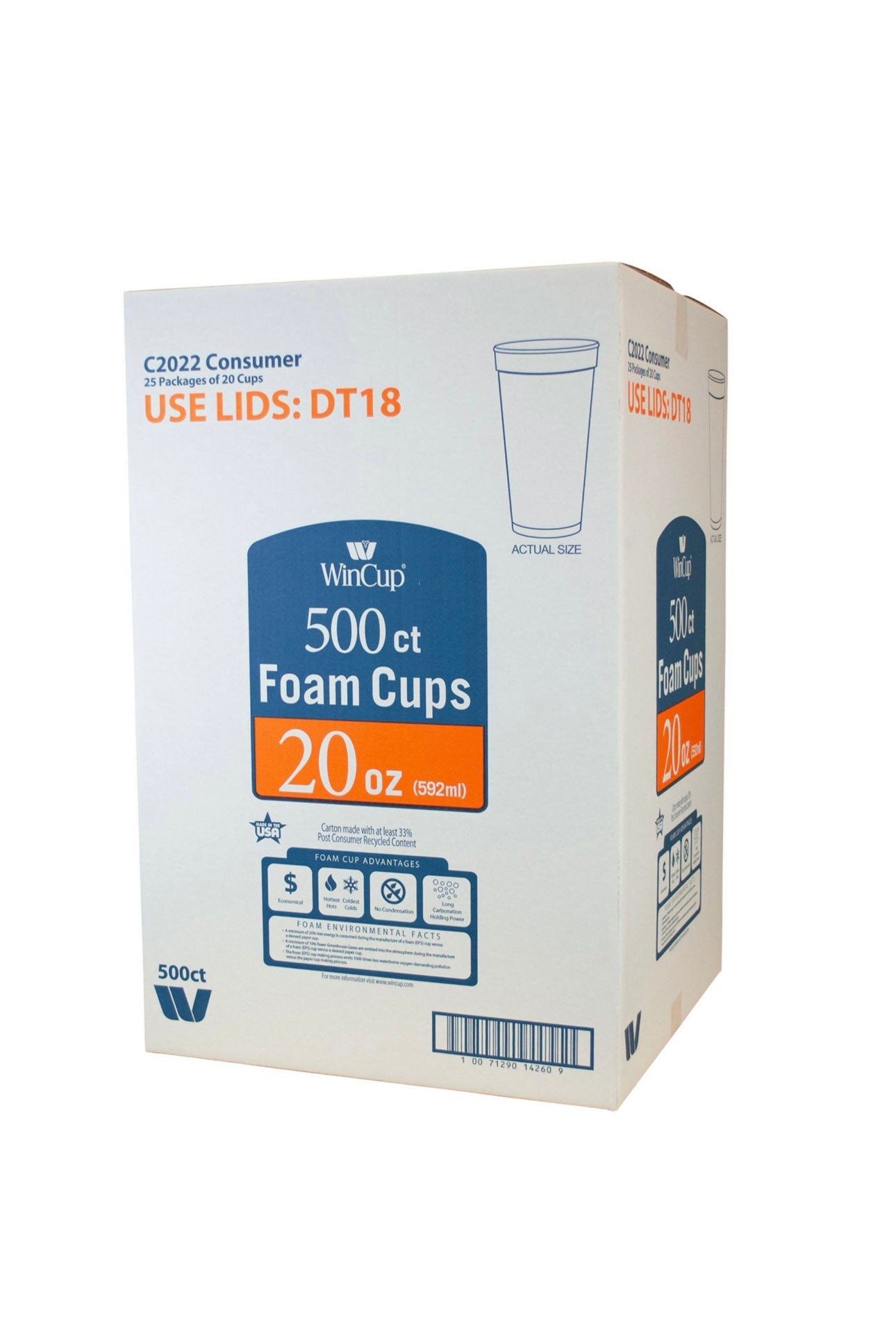 20oz Styrofoam Cups - 500ct