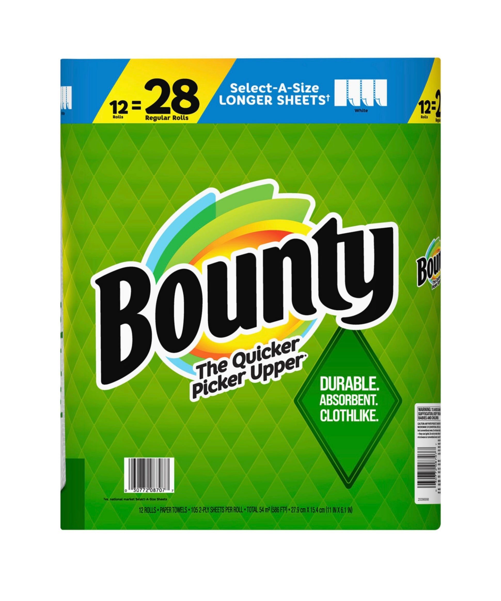 Bounty 2-Ply Select-A-Size Paper Towels - 12 ROLLS