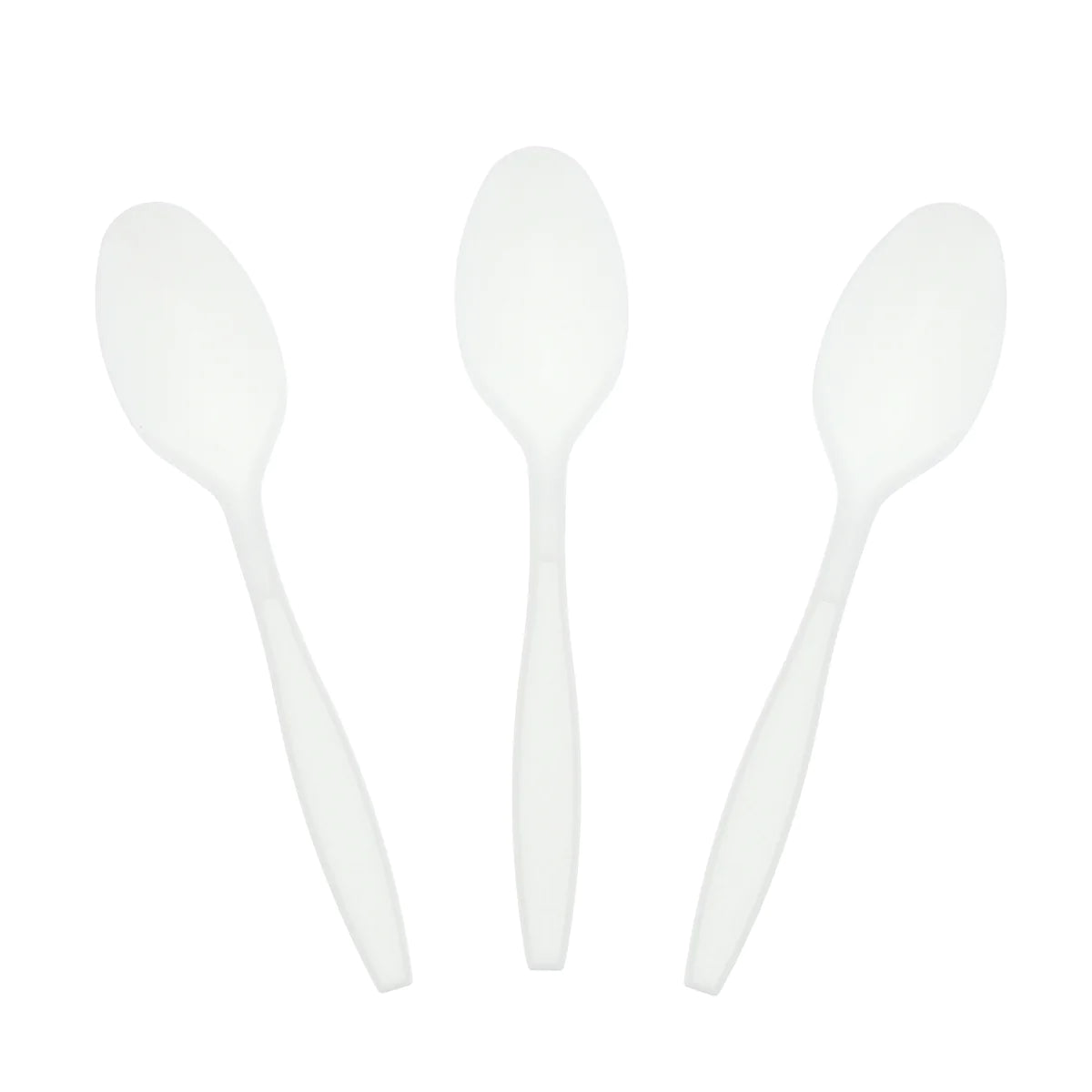 Heavyweight White Plastic Spoons