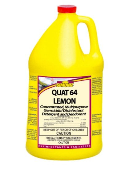 Quat 64 Lemon Disinfectant, Cleaner & Deodorizer