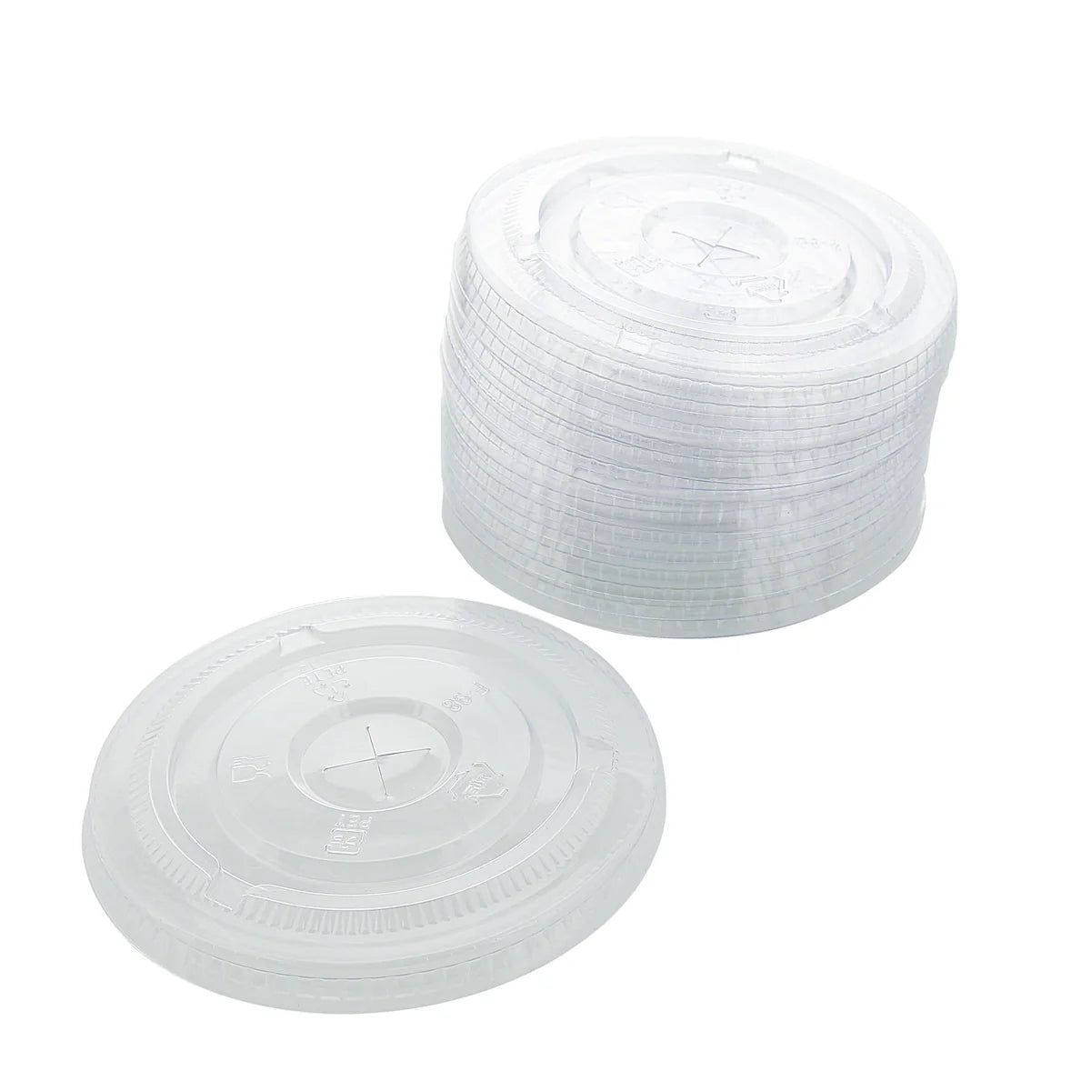 Clear Plastic Lid With Straw Slot TCEL1424