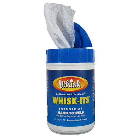 Whisk® Whisk-Its Premoistened Industrial Hand Towels w/Citrus Degreaser