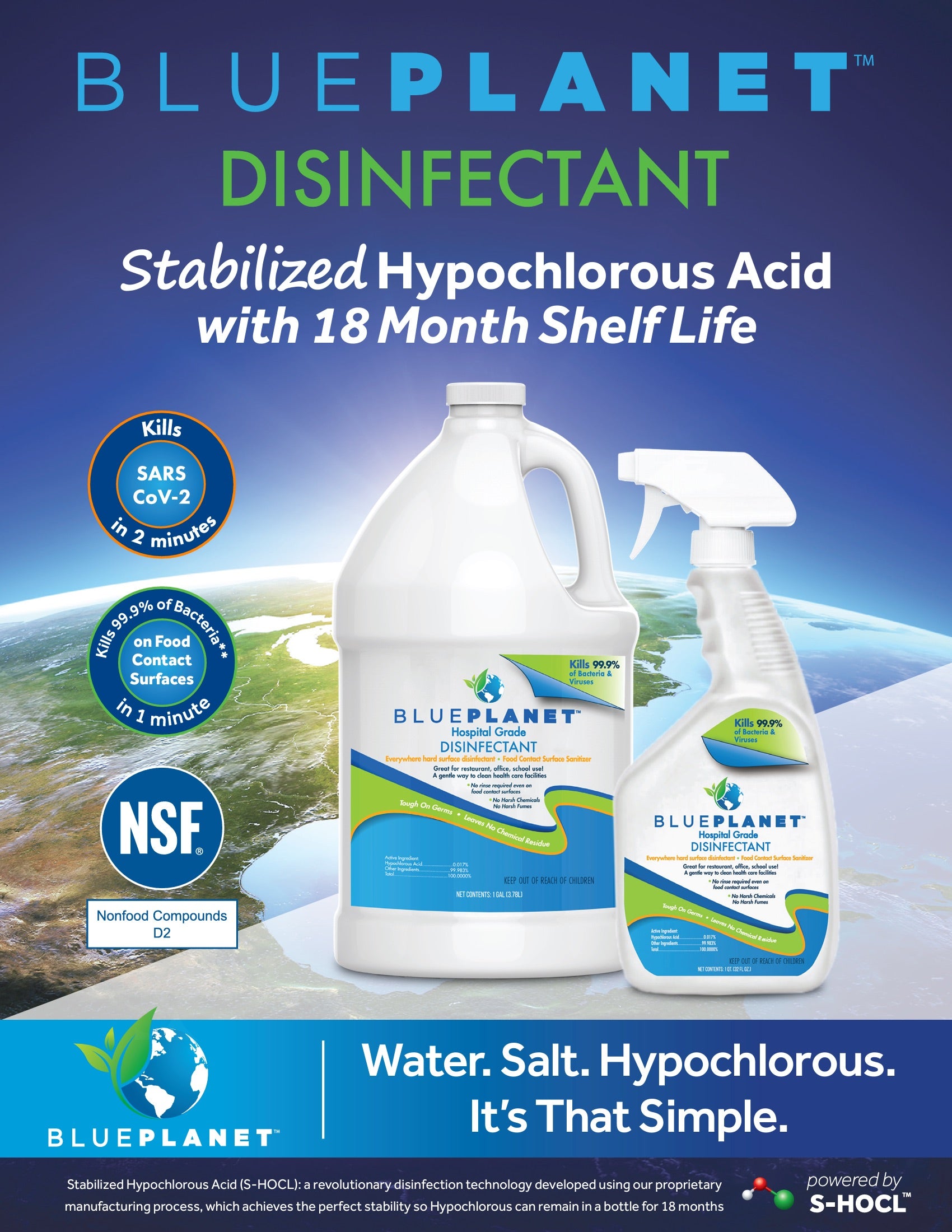 Intercon™ Blue Planet™ Hospital Grade Disinfectant