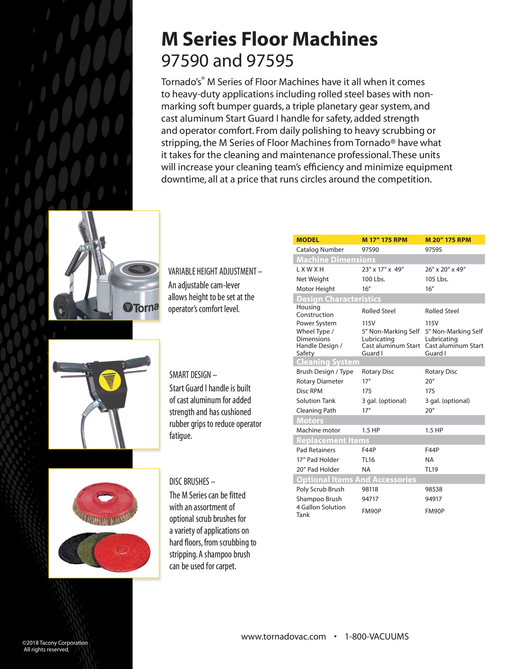 Tornado® 'M Series' 20 inch Floor Machine