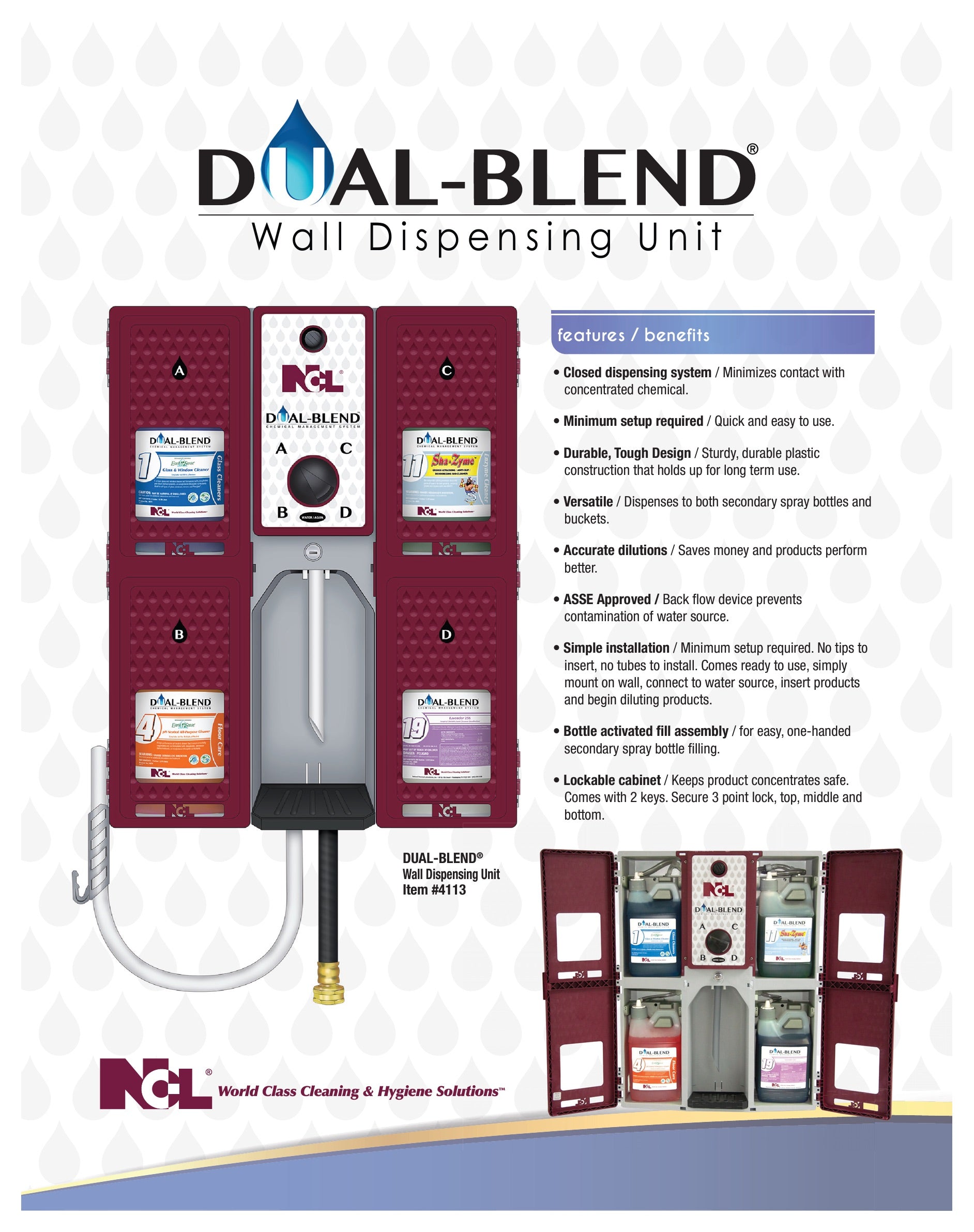 NCL® Dual-Blend® Wall Mounted Dispenser