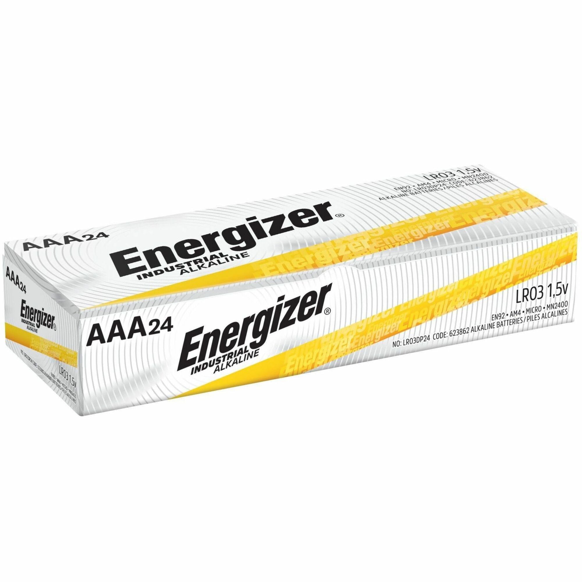 Energizer Industrial Alkaline AAA Batteries, 24 pack