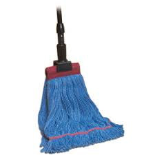 Starborne™ Large Looped-End Wet Mop – Blue, 5” Headband