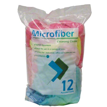 Golden Star® Assorted Microfiber Cloths - 12ct