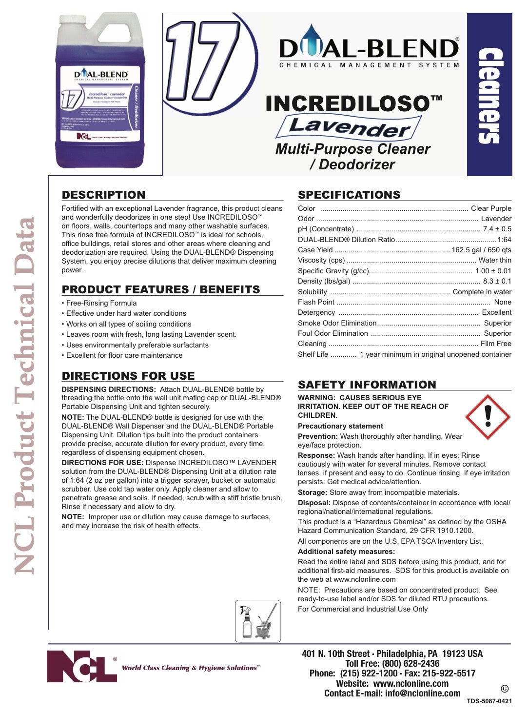 Dual-Blend® #17 Incrediloso™ Lavender Multi-Purpose Cleaner & Deodorizer