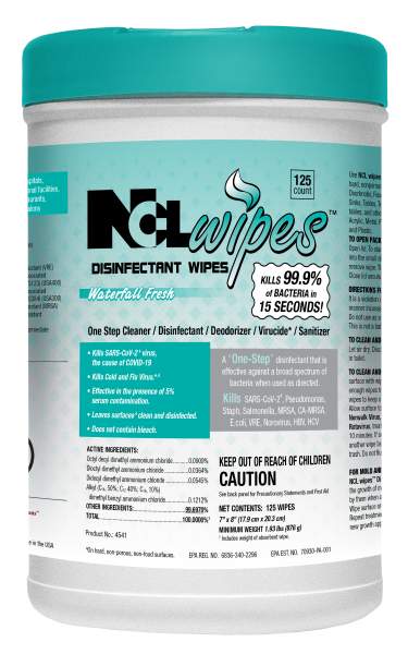 NCLwipes™ Waterfall Fresh Disinfectant Wipes