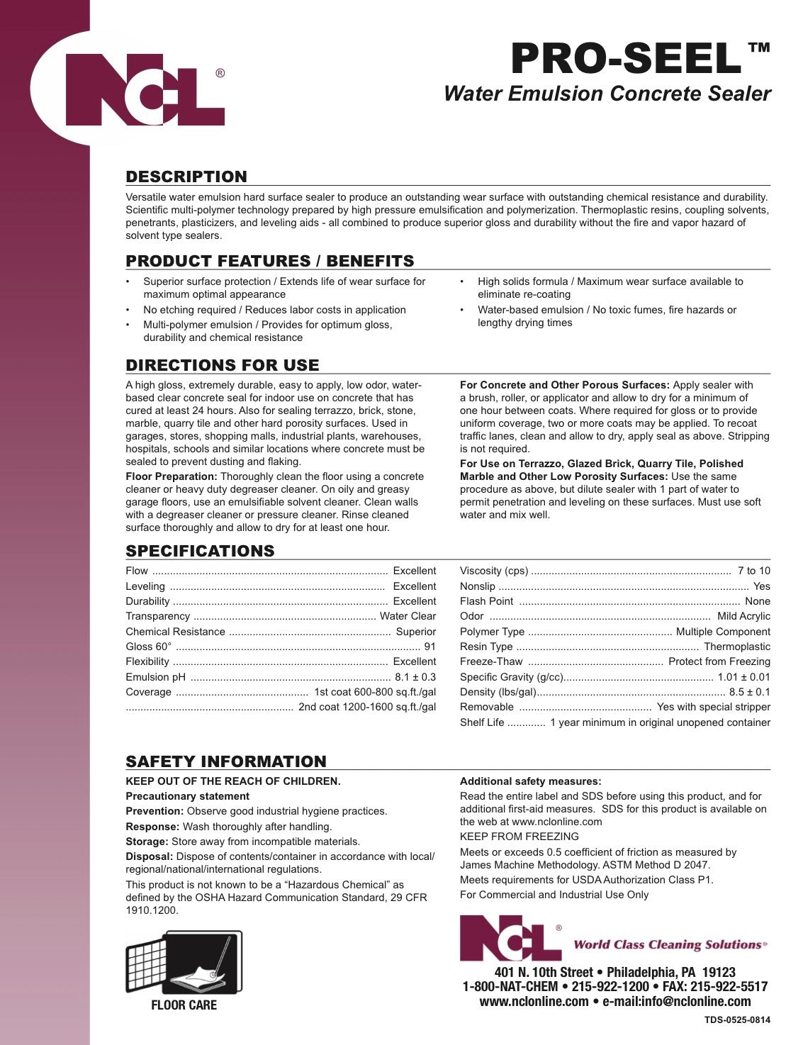 PRO-SEEL™ Water Emulsion Hard Surface Sealer