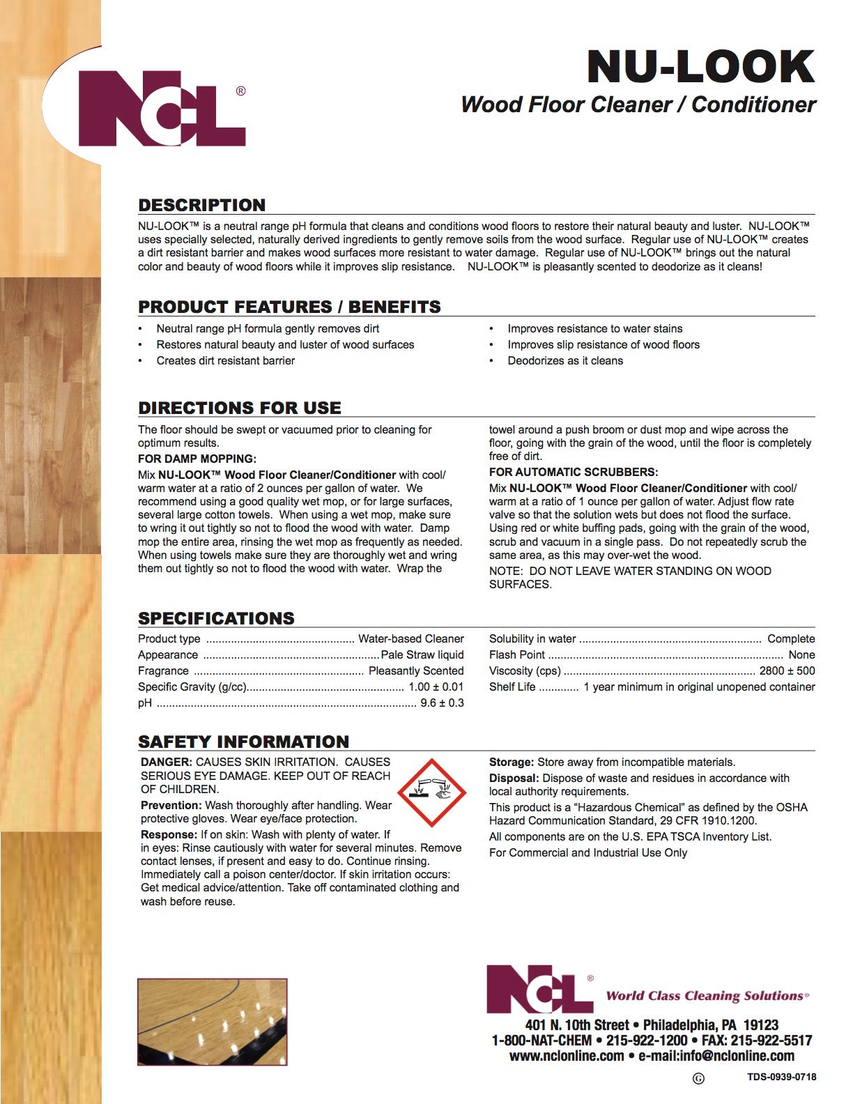 NU-LOOK™ Wood Floor Cleaner / Conditioner