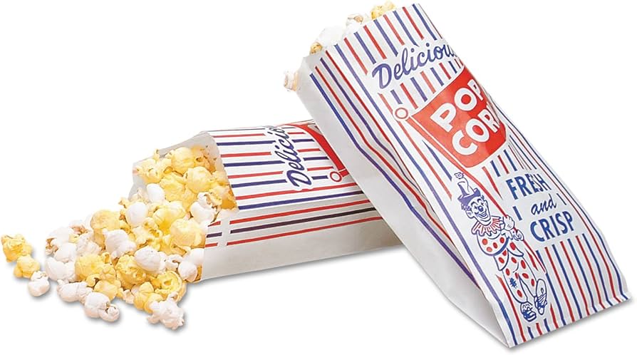 Pinch-Bottom 1lb Paper Clown Popcorn Bag – Case of 1000