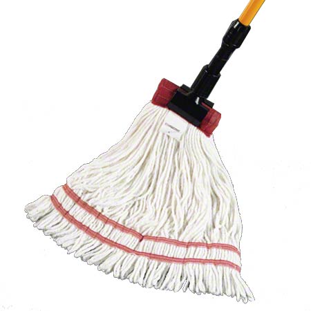 Starborne™ XL Looped-End Wet Mop – White, 5” Headband