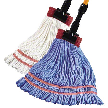 Starborne™ Large Looped-End Wet Mop – Blue, 5” Headband