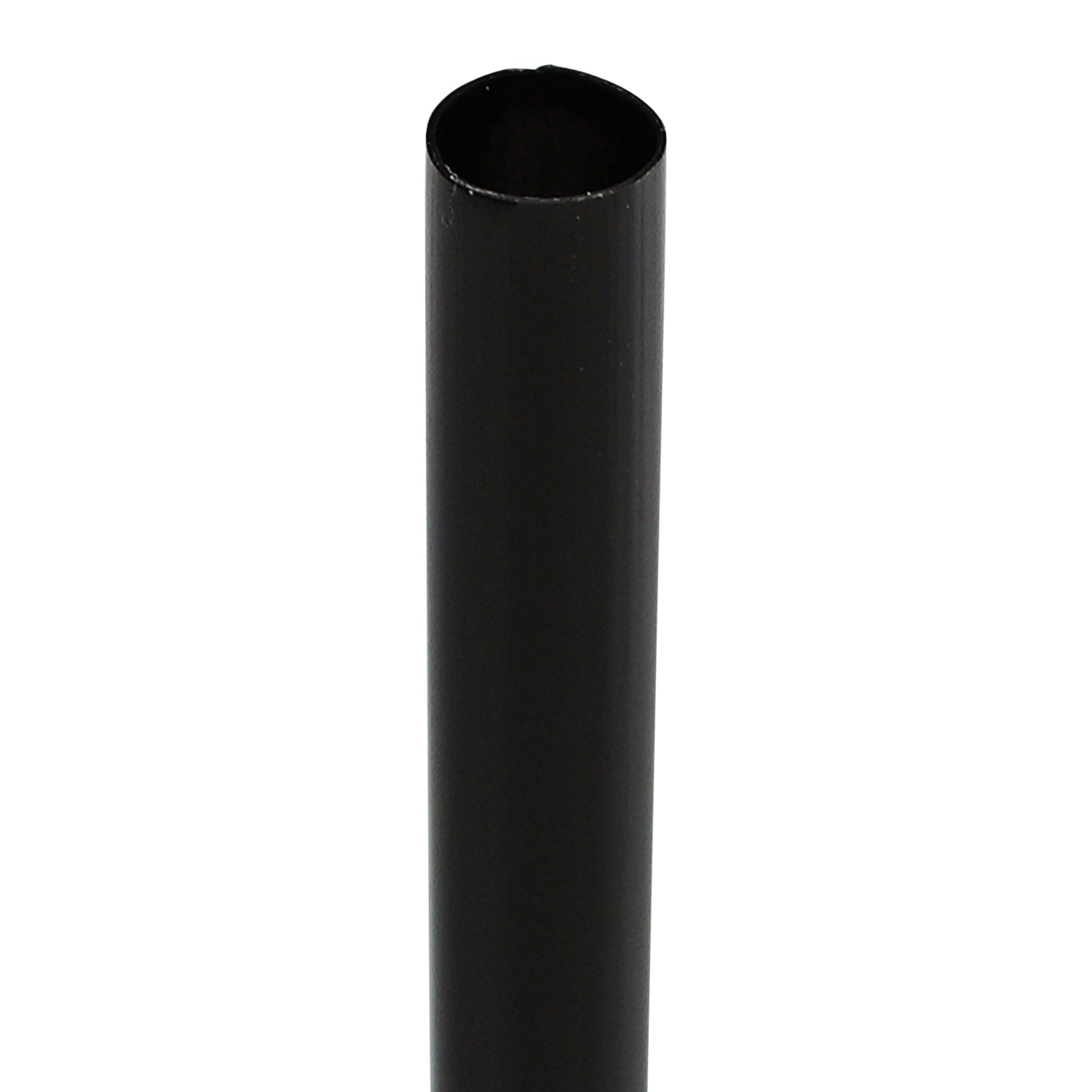 Empress® Unwrapped 7.75" Black Semi Slim Straw / Stirrer